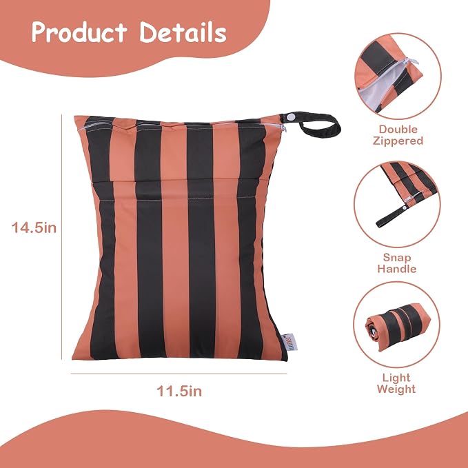 ALVABABY 2pcs Superior Waterproof Wet Dry Bags, Reusable - Image 2