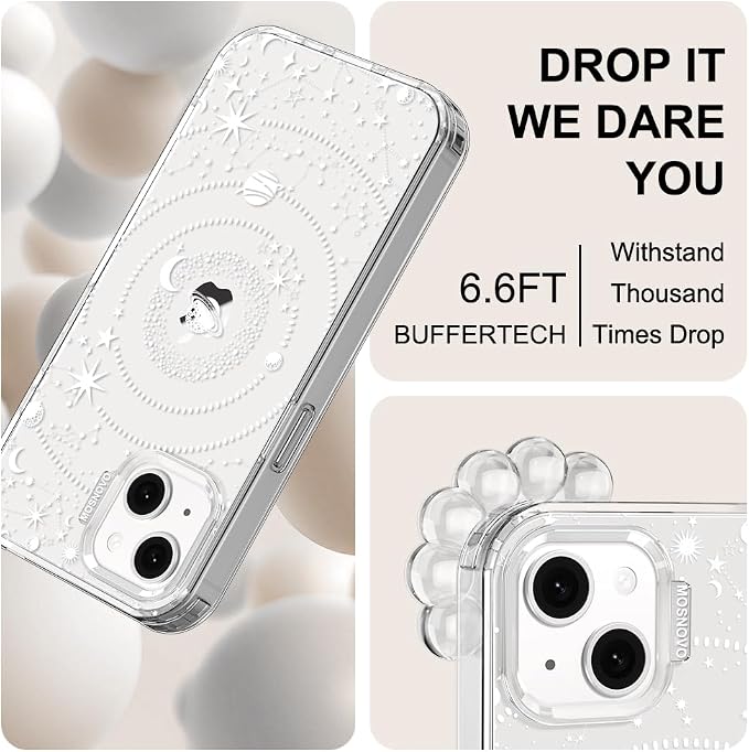 MOSNOVO for iPhone 13/14 Case | Military Grade 6.6ft Drop Tested | Clear - Image 6
