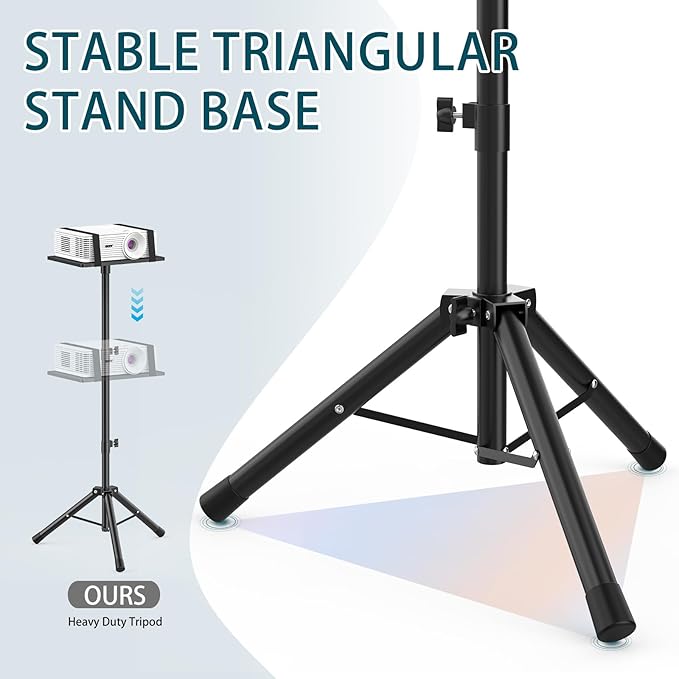 GLEAM Projector Stand Tripod from 23" to 51", Laptop Tripod Stand - Image 6