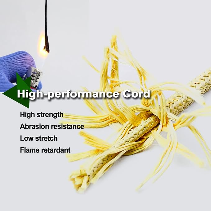9KM DWLIFE Braided Kevlar Cord, 100lb~2000lb, High Tensile Strength, Flame - Image 5
