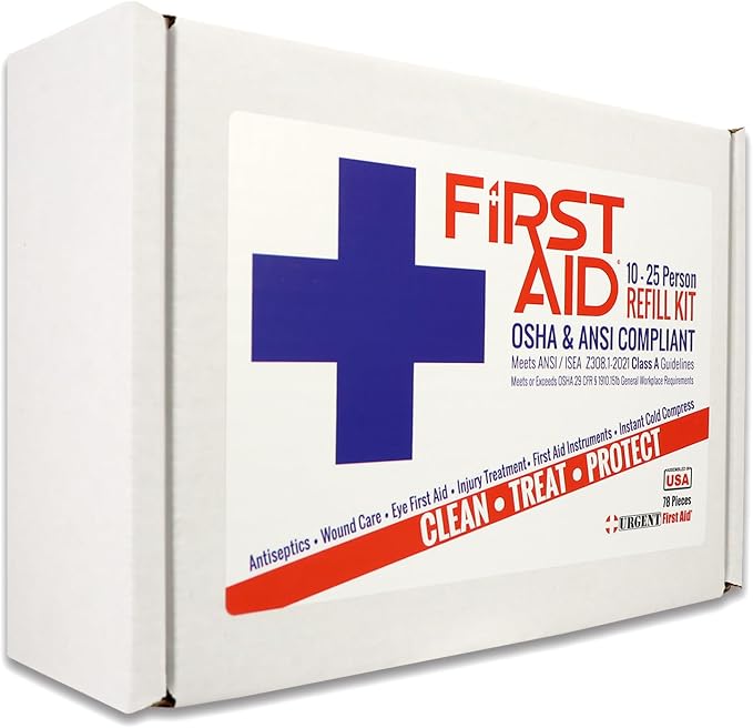 OSHA & ANSI First Aid Kit Refill/Upgrade, 25 Person, 78 Pieces, ANSI 2021 Class - Image 3