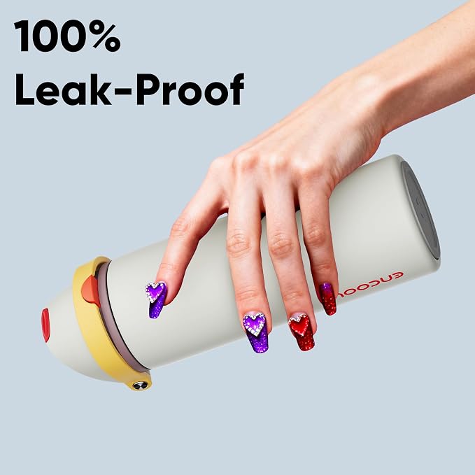 Insulated Water Bottle with Straw - Image 6