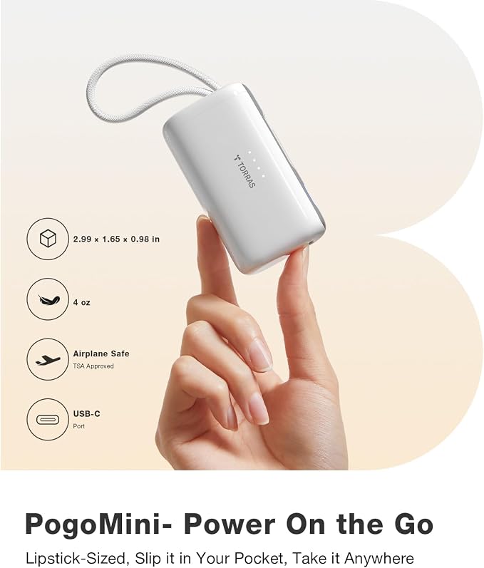 TORRAS iPhone 16 Portable Charger, 5000mAh 22.5W Power Bank - Image 6