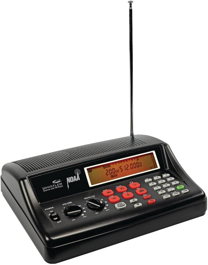Whistler WS1025 Analog Desktop Scanner – Programmable Police/Fire/Weather Radio by Whistler