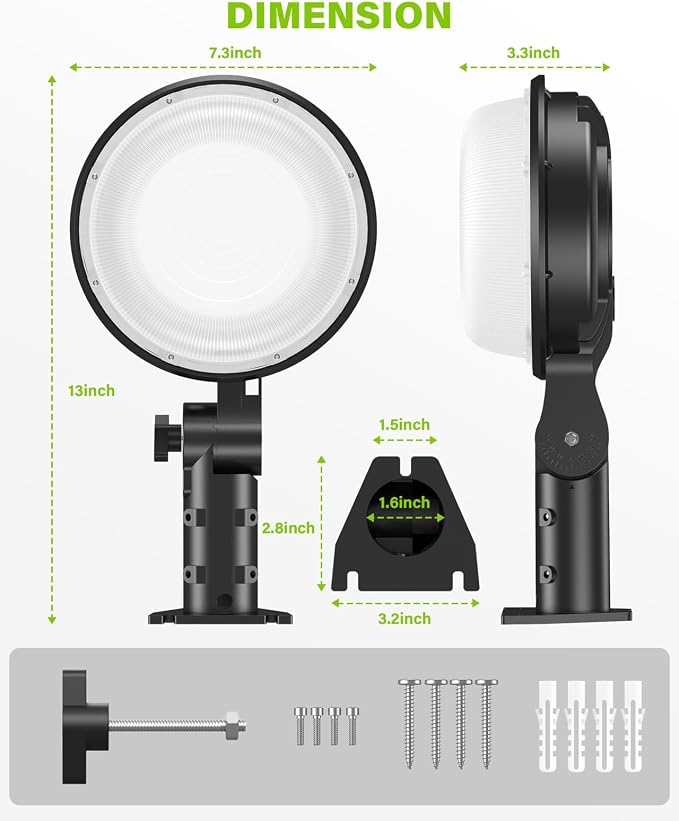LED Barn Light 150W, Yard Area Light Dusk to Dawn Outdoor Lighting - Image 4