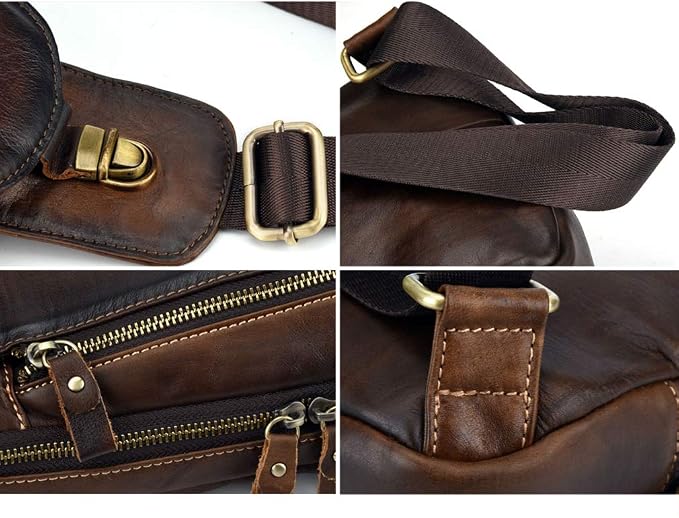 Hebetag Leather Sling Bag Crossbody Backpack - Image 6