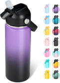 Fijinhom 18oz Insulated Stainless Steel Water Bottle, Wide Mouth Double Wall by Fijinhom