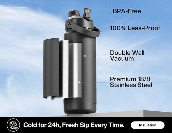 POWCAN 32 oz Insulated Water Bottle - Image 3