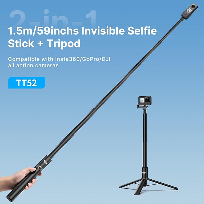 59in Invisible Selfie Stick Tripod - Image 2