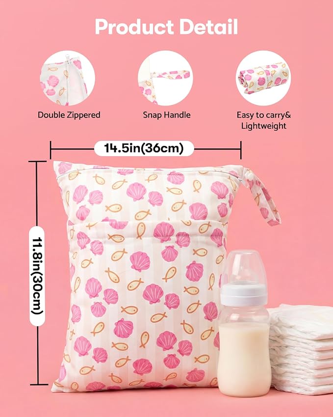 ALVA ALVABABY 2pcs Waterproof Wet Dry Bags, Reusable - Image 3