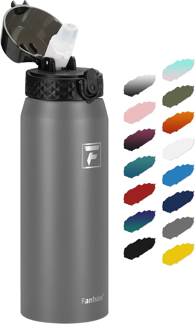 Fanhaw 24 oz Insulated Stainless Steel Water Bottle by FANHAW