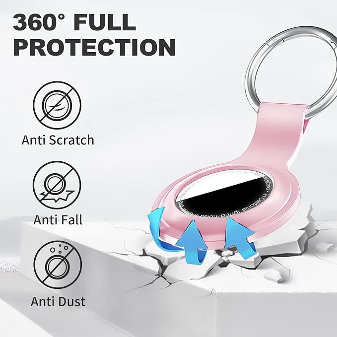 Linsaner Case for AirTag 2nd Gen & 1st Gen, Silicone Holder Keychain Key Ring - Image 4
