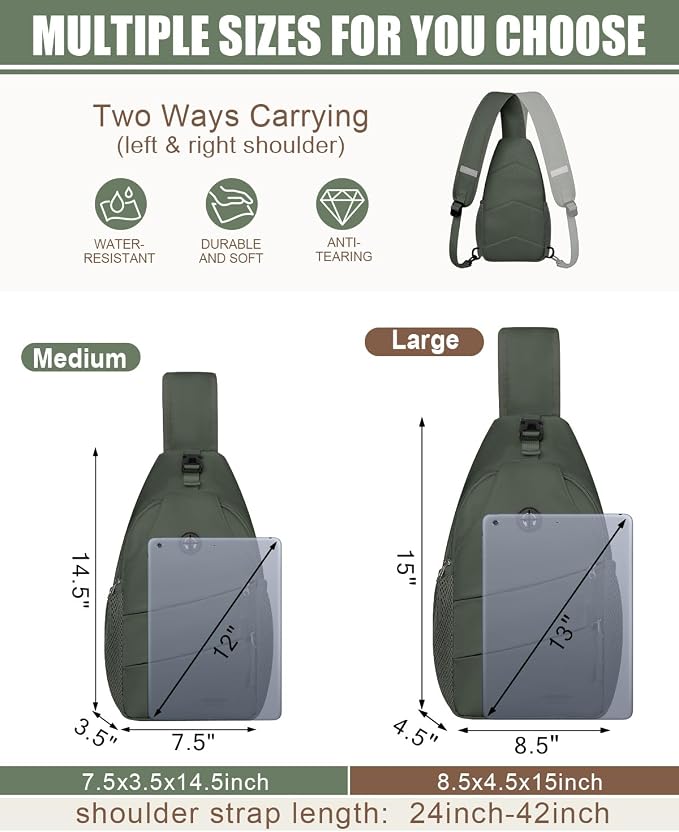 Pritent Crossbody Bags for Women Men Trendy Sling Bag Backpack Casual Chest Bag - Image 2
