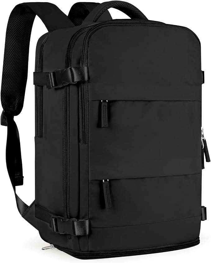coofay Large Black Travel Backpack by coofay