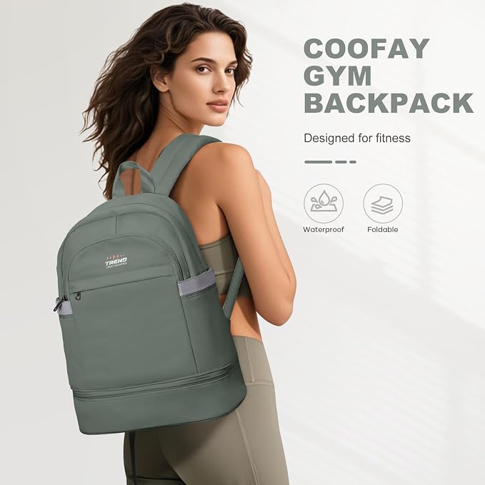 coofay Gym Backpack For Women Men Dance Sports Backpack - Image 3