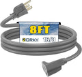 8ft Outdoor Extension Cord for Christmas Decorations- 16/3 Heavy Duty SJTW by Zorky
