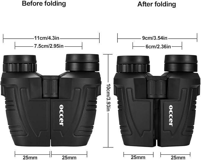 Occer 12x25 Compact Binoculars for Adults and Kids, Large Eyepiece Waterproof - Image 8