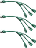 DEWENWILS Extension Cord Splitter 1 to 3, 16/3 Heavy Duty SJTW Wire, 3 Prong by DEWENWILS