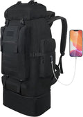 70L/100L Hiking Backpack with USB Charging Port, Expandable Large Military by Vaupan