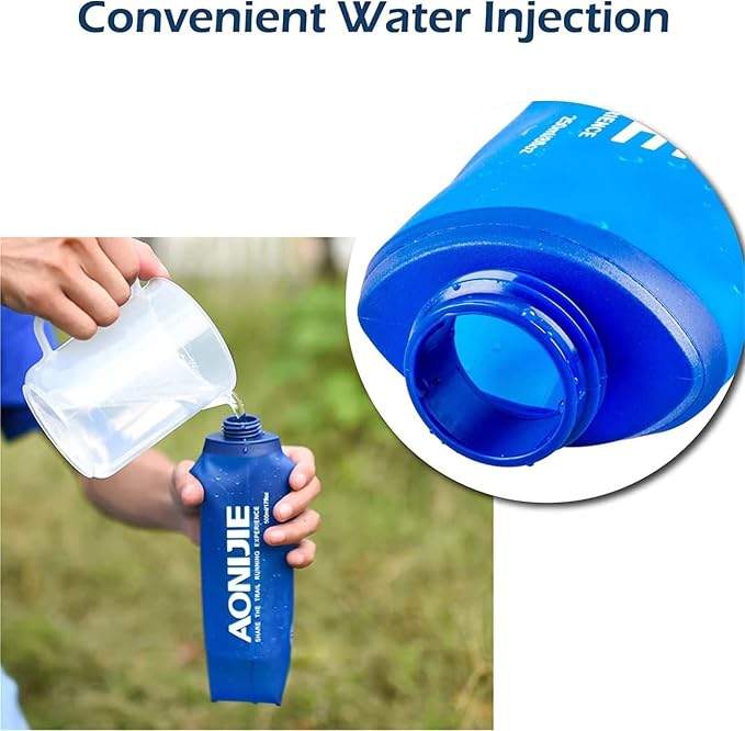 AONIJIE 250ML/350ML/500ML/600ML Portable TPU Soft Water Bottle Folding Soft - Image 3