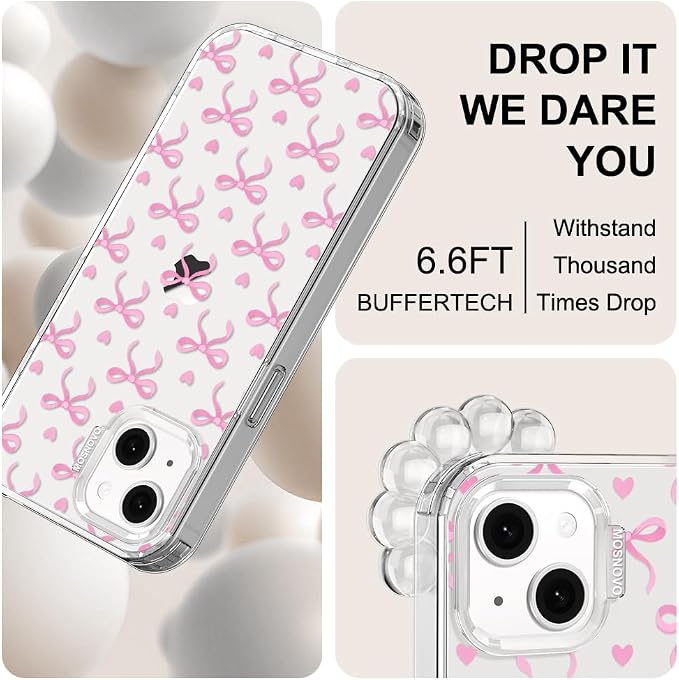 MOSNOVO for iPhone 13/14 Case | Military Grade 6.6ft Drop Tested | Clear - Image 6