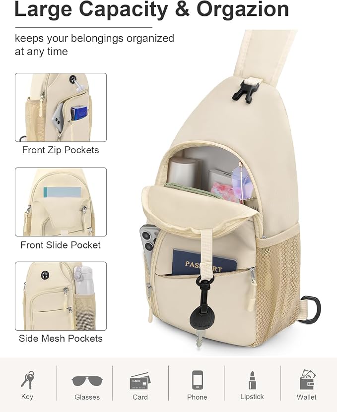 Pritent Crossbody Bags for Women Man Waterproof Sling Bag Backpack Trendy - Image 3