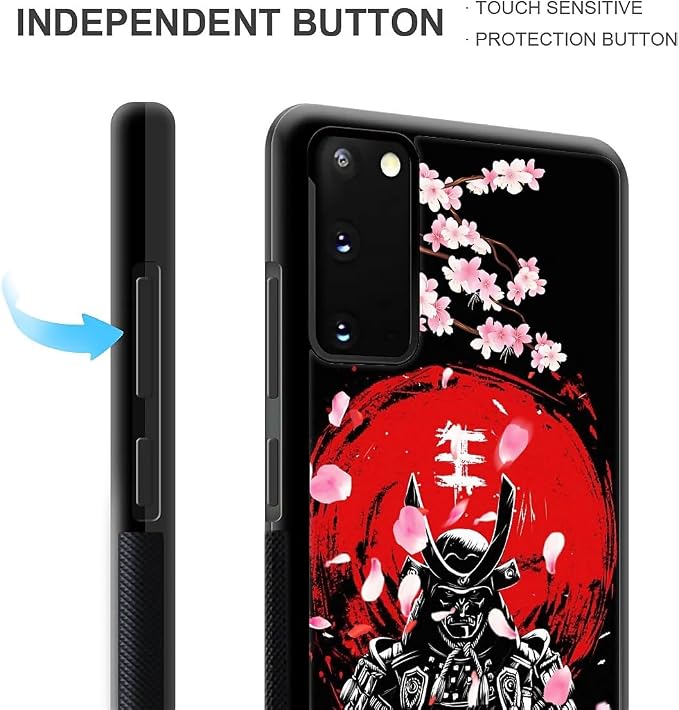 for Samsung Galaxy S20 Case, Sakura Japanese Samurai Pattern Graphic Design - Image 4
