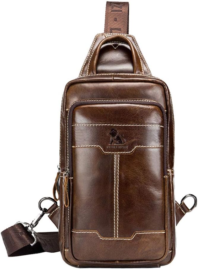 Leather Sling Bag Backpack Daypack Handbag - Image 2