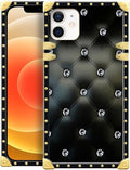 Compatible with iPhone 11 Case, Shiny Black Sofa Crystal Luxury Golden by Unknown