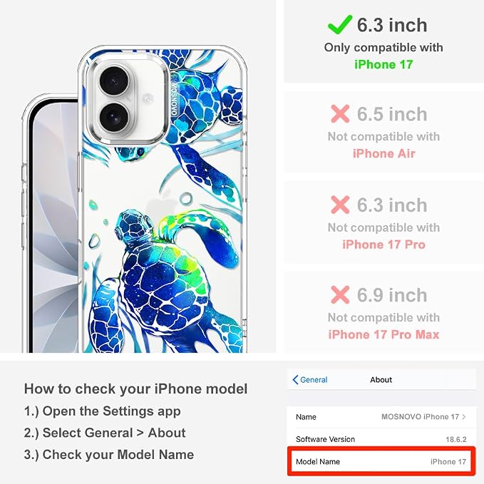 MOSNOVO for iPhone 17 Case | Military Grade 6.6ft Drop Tested | Camera Control - Image 2