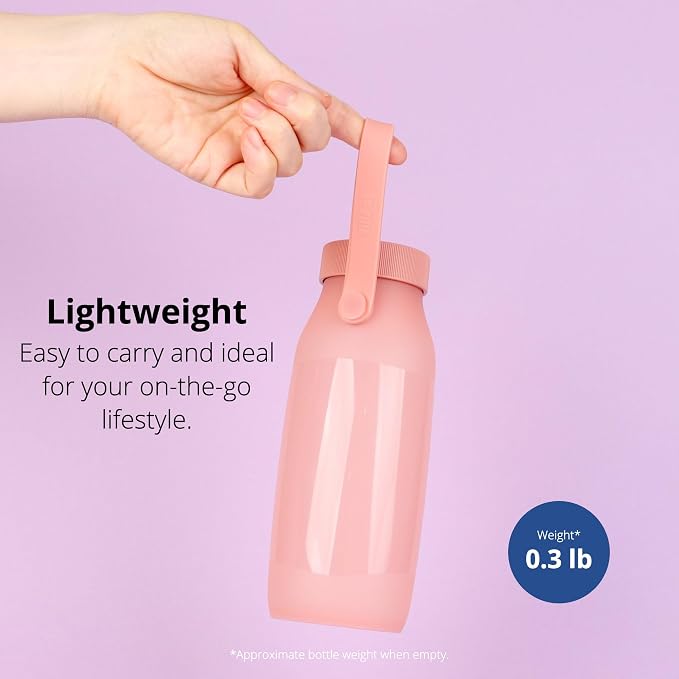 BLUE GINKGO Collapsible Water Bottle – Lightweight, Foldable Silicone Bottles - Image 4