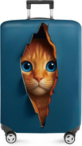 ANNA QUEEN 3D Cat Face Luggage Cover, Cute Peek Cat Suitcase Protector by ANNAQUEEN