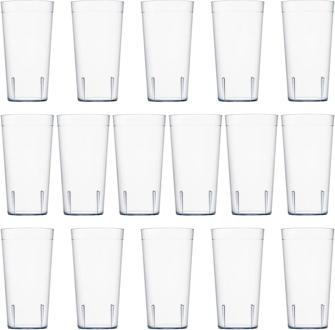US Acrylic Cafe Plastic Reusable Tumblers 20-ounce Water Cups in Clear | Value - Image 9