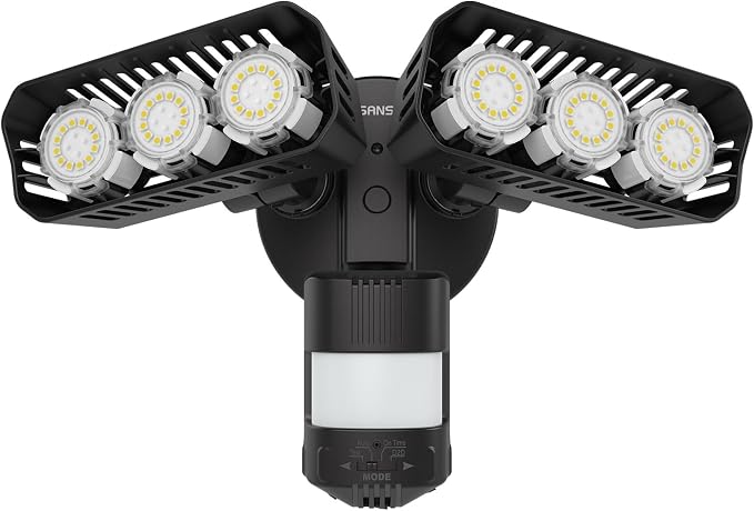 SANSI 38W 5000LM Motion Sensor Outdoor Lights, Flood Light Outdoor Detector by SANSI