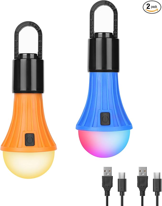 Lepro LED Rechargeable Camping Lantern, 7 White and RGB Light Modes, Camping by Lepro