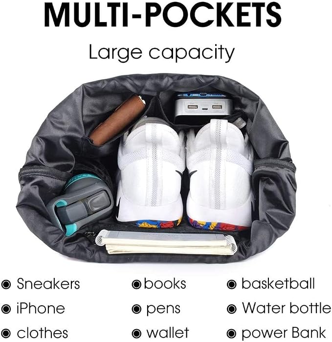 Waterproof Drawstring Bag, Gym Bag Sackpack Sports Beach Backpack - Image 4