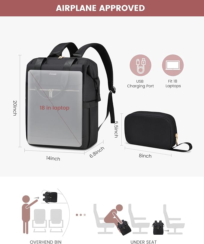 LOVEVOOK 18 Inch Laptop Backpack - Image 3