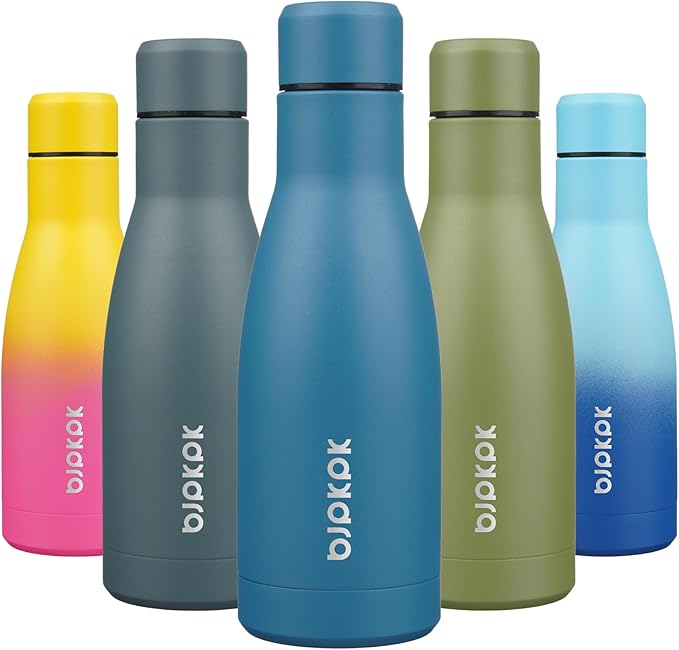 BJPKPK 12oz Water Bottles Stainless Steel Double Wall Vacuum Insulated Small by BJPKPK