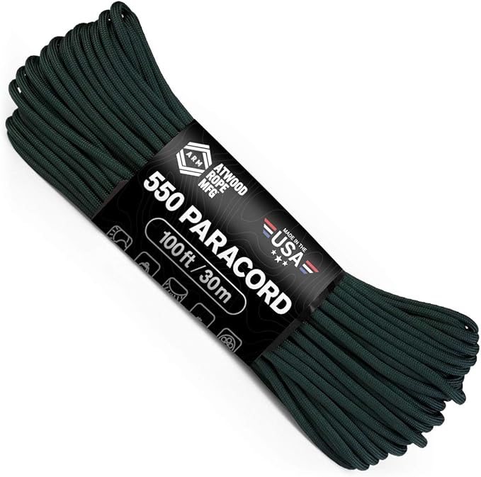 Atwood Rope MFG 550 Paracord 100 Feet 7-Strand Core Nylon Parachute Cord by AtwoodRopeMFG