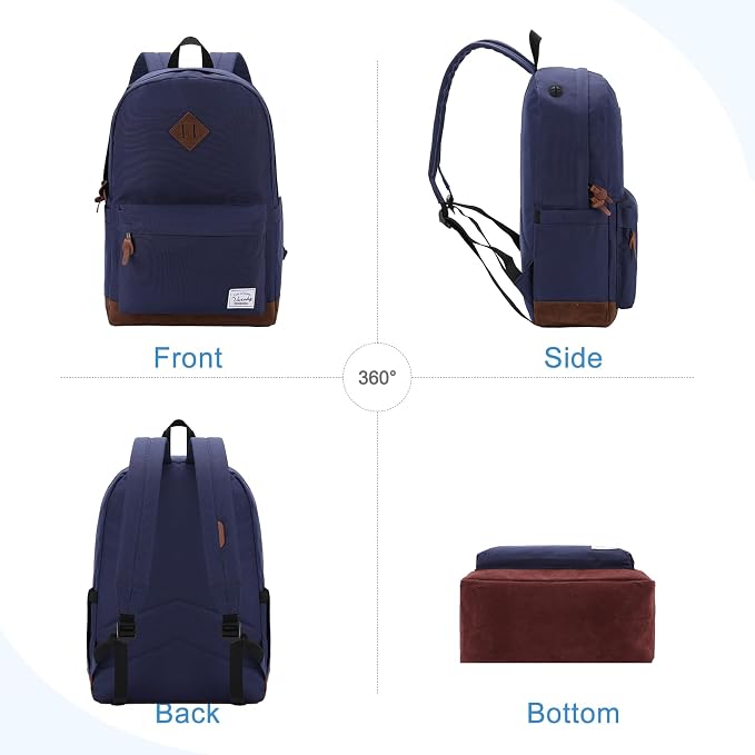 Backpack for Men Women, VASCHY Classic Water-resistant Lightweight Travel - Image 6