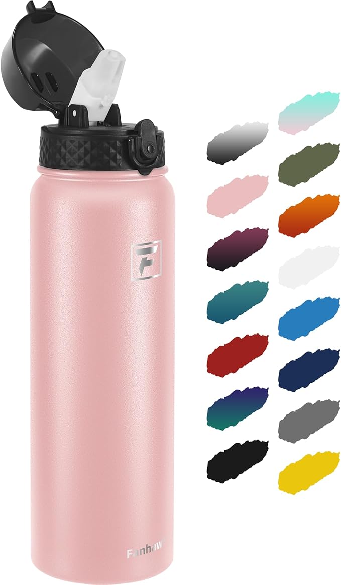 Fanhaw 32 oz Insulated Stainless Steel Water Bottle by FANHAW