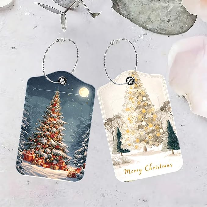 2 Pack Christmas Tree Luggage Tags - Image 4