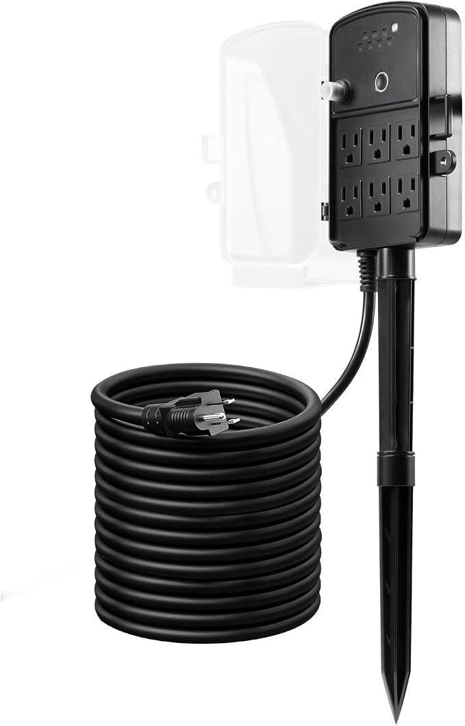 VEVOR Outdoor Power Stake Timer, 25FT Extension Cord, Remote Control Outdoor - Image 9