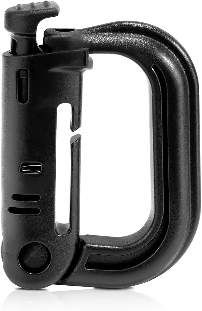 6 Pack 2.12“ Tactical Locking D Ring Plastic Carabiner Backapck Molle Hook Clip by ManTangSun
