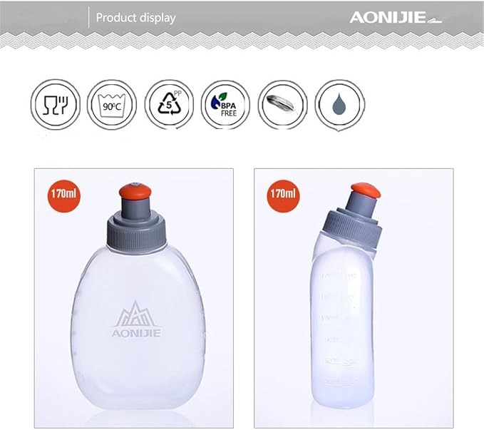 AONIJIE 250ML/350ML/500ML/600ML Portable TPU Soft Water Bottle Folding Soft - Image 5