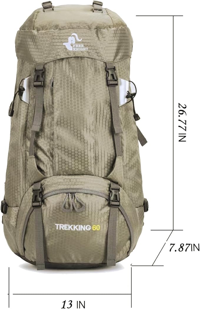 Bseash 60L Waterproof Hiking Camping Backpack - Image 4
