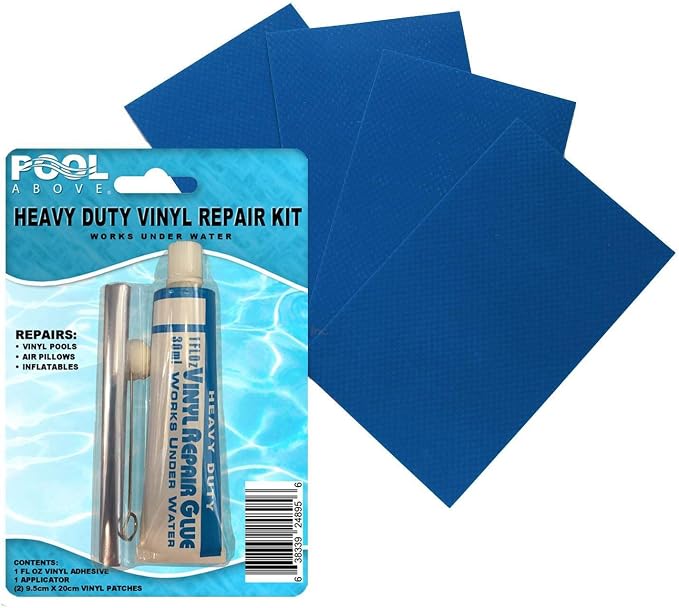 Heavy Duty Vinyl Repair Patch Kit | Vinyl Cement Adhesive Glue and Colored by PoolAbove