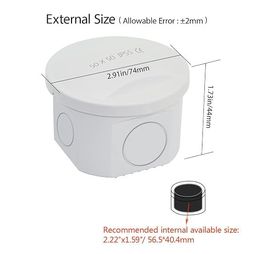 LeMotech Junction Box, Electrical Box IP65 Water Resistant Dustproof ABS - Image 2