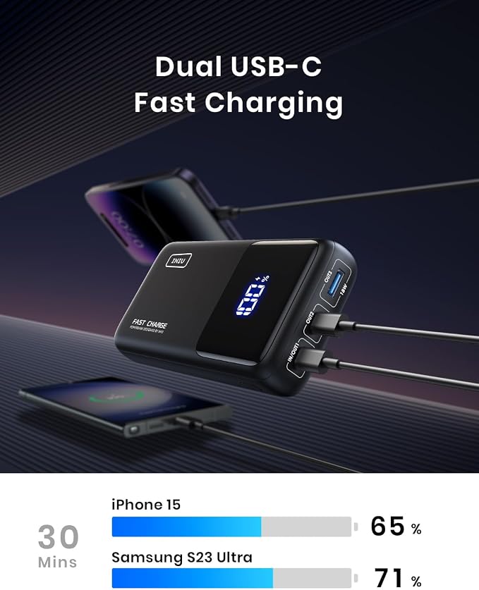 INIU Power Bank, 25000mAh 100W USB C Laptop Portable Charger, PD QC Fast - Image 9