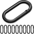 10Pack Oval Large Carabiner Clip, Metal Spring Carabiner Clips by CooBigo
